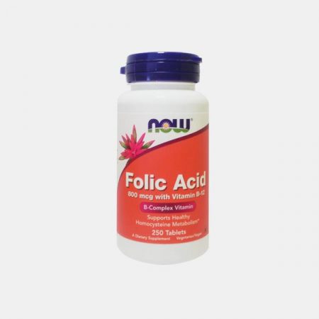 Folic Acid 800 mcg – 250 comprimidos – Now