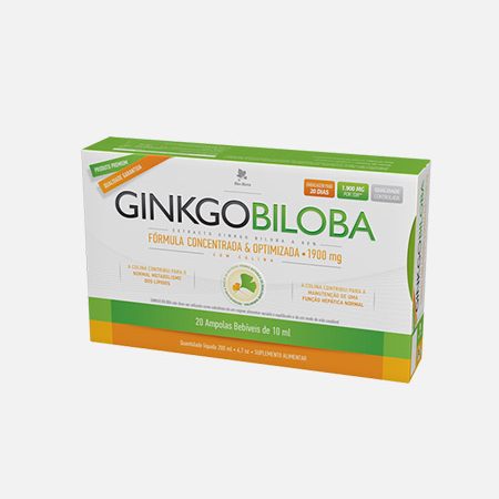 Ginkgo Biloba + Colina – 20 ampolas – Bio-Hera
