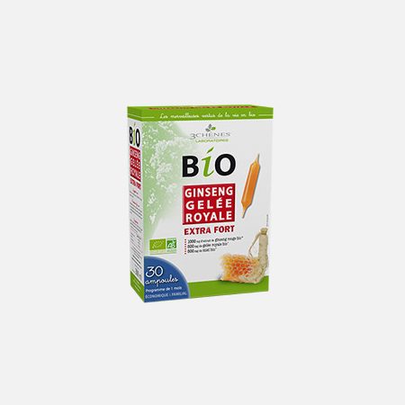 Bio Ginseng + Geleia Real Extra Forte –  30 ampolas – 3 Chênes