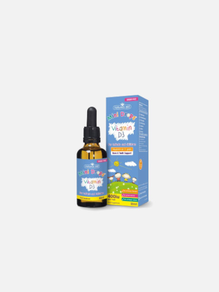 Vitamina D3 400iu Mini Drops infantil & criança - 50ml - Natures Aid