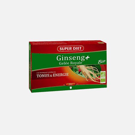 Ginseng + Geleia Real – 20 Ampolas – Super Diet