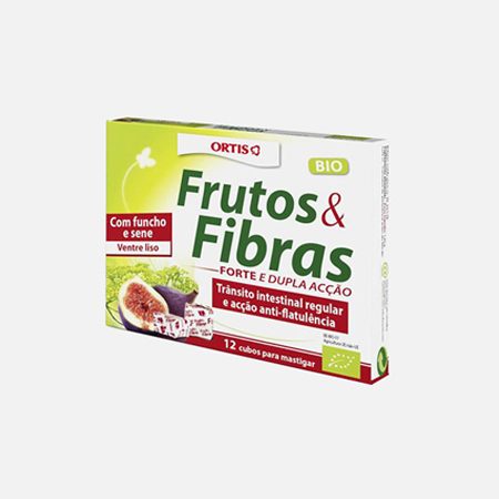 Frutos e Fibras (forte e dupla acção) – 12 cubos – Ortis