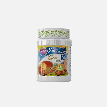 Flan Proteico Sabor Cookies – 400g – Clarou