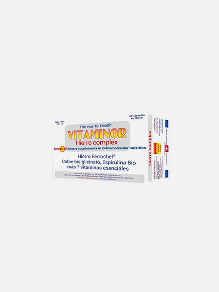 HIERRO Complex - 60 cápsulas - Vitaminor