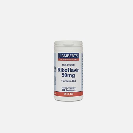 Riboflavin 50mg (Vitamin B2) – 100 comprimidos – Lamberts