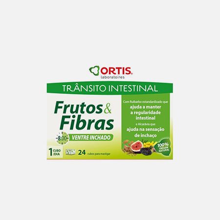 Frutos e Fibras Ventre Inchado – 24 cubos – Ortis