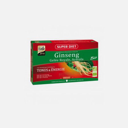 Ginseng Geleia Real Acerola Bio – 20 ampolas – Super Diet