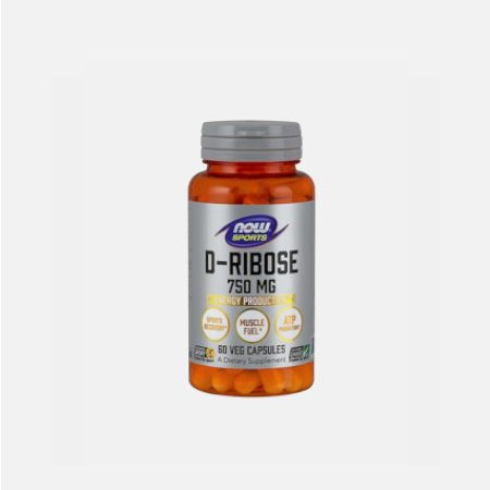 D-Ribose 750 mg – 60 cápsulas – Now