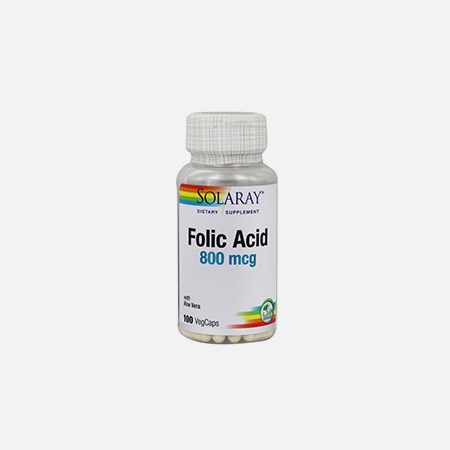 Acido Folico 800 mcg – 100 cápsulas – Solaray