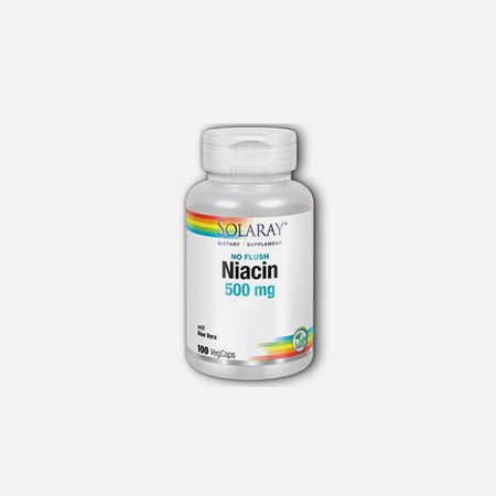 Niacina 500 mg (não ruborizada) – 100 cápsulas – Solaray
