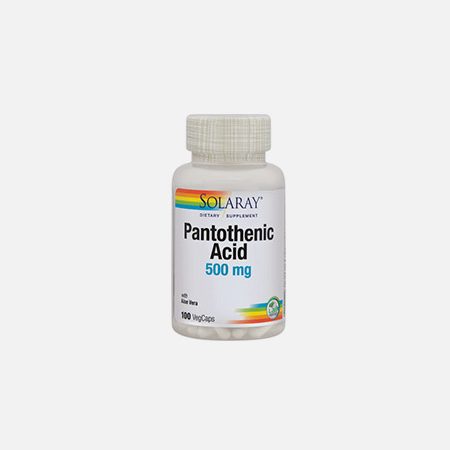 Pantothenic Acid 500 mcg – 100 cápsulas – Solaray