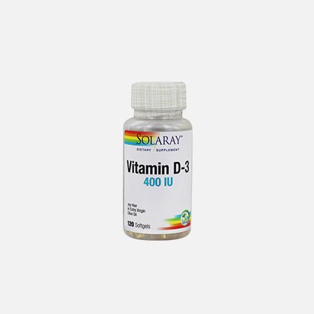 Vitamin D3 400 UI – 120 cápsulas – Solaray