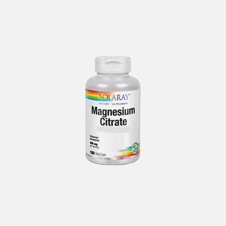 Big Magnesium Citrate – 180 cápsulas – Solaray