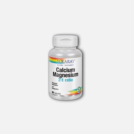 Calcium Magnesium 2:1 – 90 cápsulas – Solaray