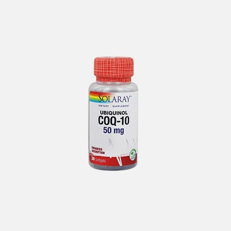 Ubiquinol CoQ-10 50 mg – 30 cápsulas – Solaray