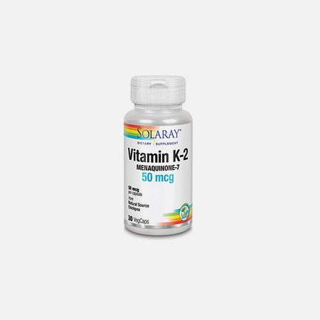 Vitamina K-2 (Menaquinona-7) – 30 cápsulas – Solaray