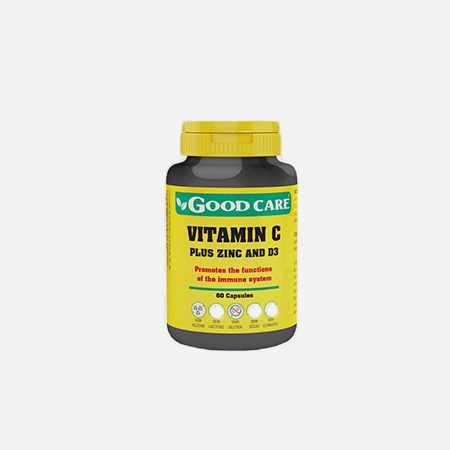 Vitamin C Plus Zinc and D3 – 60 cápsulas – Good Care