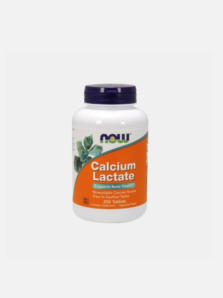 Calcium Lactate 650mg - 250 cápsulas - Now