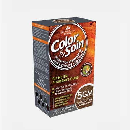 Color & Soin Coloração castanho claro Cappuccino 5GM – 135 ml – 3 Chênes