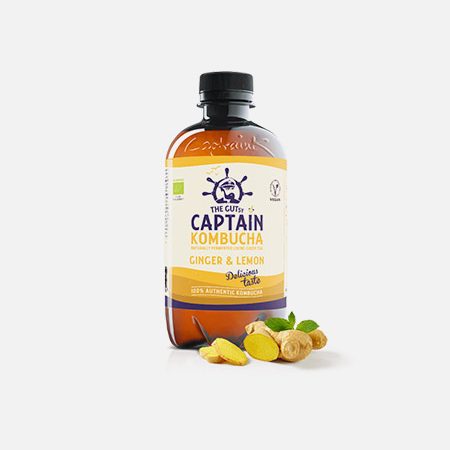 Captain Kombucha Bio Gengibre Limão – 400 ml – THE GUTsy CAPTAIN