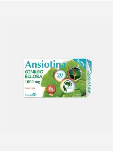 Ansiotina Ginkgo Biloba – 20 Ampolas – Phytogold