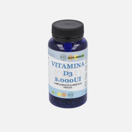 Vitamina D3 2000 UI – 100 Pérolas – Alfa Herbal