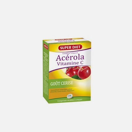 Acerola Vitamina C – 30 comprimidos – Super Diet