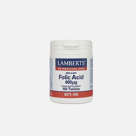 Folic Acid (Ácido fólico) 400µg – 100 comprimidos – Lamberts