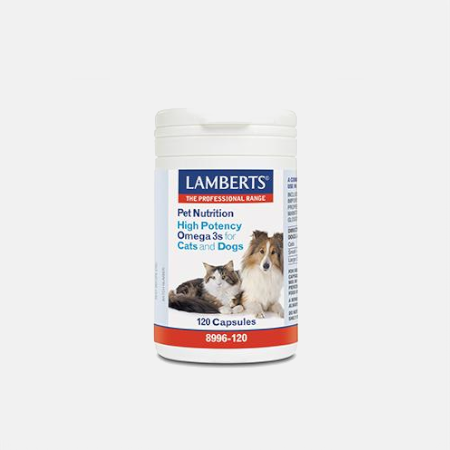 High Potency Omega 3s for Cats and Dogs – 120 cápsulas- Lamberts
