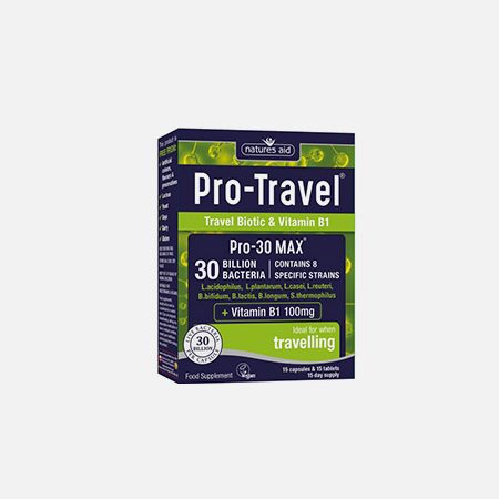 Pro-Travel (30 Billion Bacteria) – 15 cáp. + 15 comp. – Natu