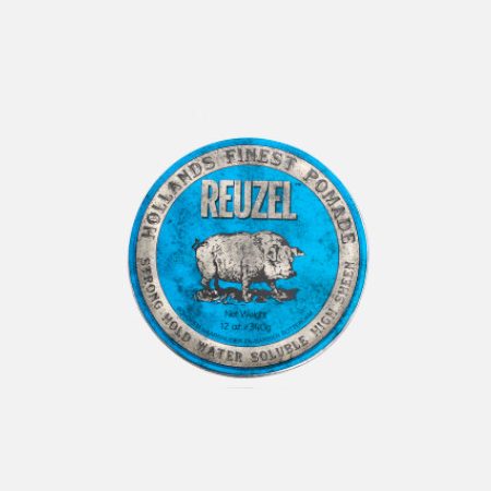 Blue pomade / Strong hold water soluble high sheen – 340gr – Reuz
