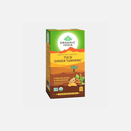 Infusão Bio Tulsi Turmeric Ginger – 25 saquetas – Organic In