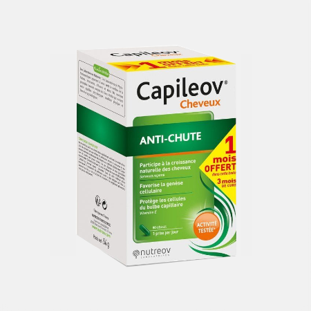 Capileov Anti-Queda PACK 3 – 3 x 30 cápsulas – Nutreov