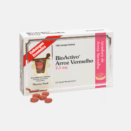 BioActivo Arroz Vermelho 2,5 mg – 180 comprimidos – Pharma Nord