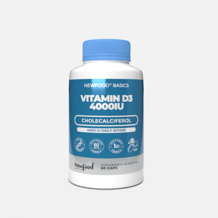 Vitamin D3 4000 IU – 60 cápsulas – NewFood