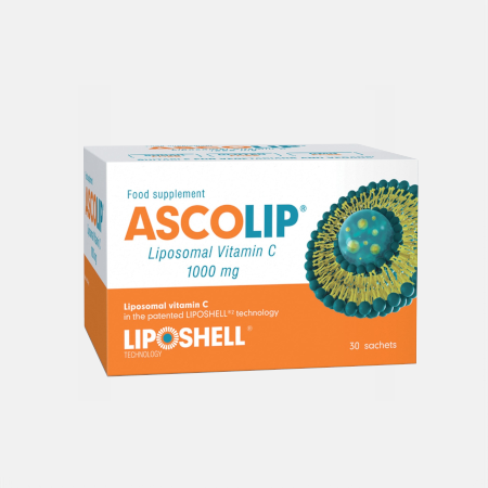ASCOLIP lipossomal vitamin C – 30 saquetas – LIPOSHELL