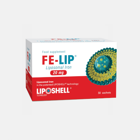 FE-LIP 20 mg liposomal Iron – 30 saquetas – LIPOSHELL