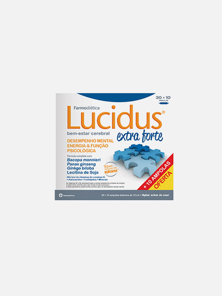 Lucidus Extra Forte - 30 ampolas + 10 grátis - Farmodietica