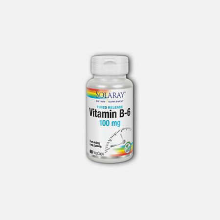 Vitamina B6 100 mg – 60 cápsulas – Solaray