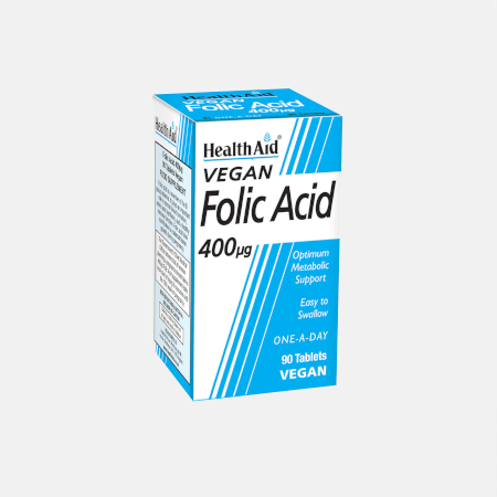 Folic Acid 400µg – 90 comprimidos – Health Aid