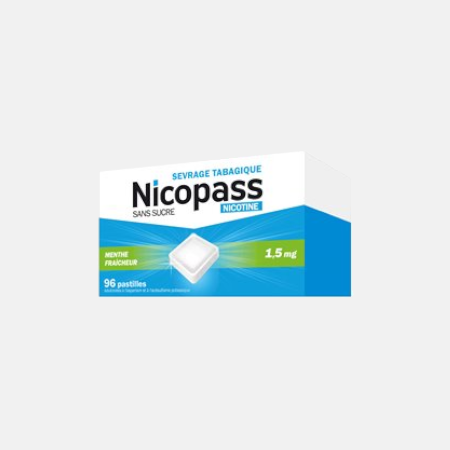 Nicopass Menta Fresca 1,5mg – 96 pastilhas