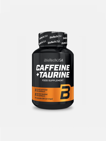 Caffeine + Taurine - 60 cápsulas - BioTech USA