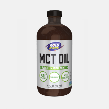 MCT Oil (medium chain triglycerides) 100 pct – 473 ml – Now