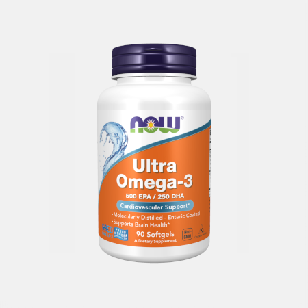 Ultra Ómega 3 500 EPA / 250 DHA – 90 cápsulas – Now