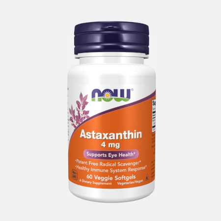 Astaxanthin 4 mg – 60 cápsulas – Now