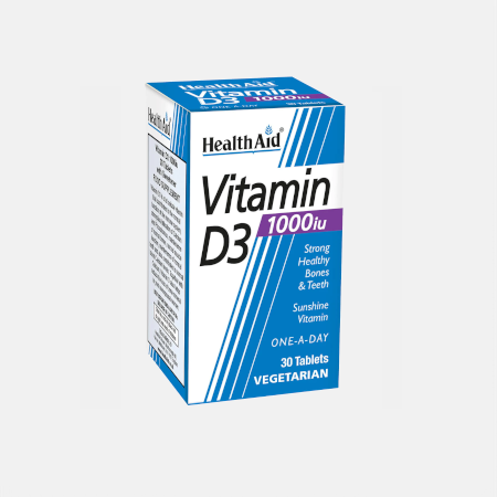 Vitamin D3 1000 IU – 30 comprimidos – Health Aid