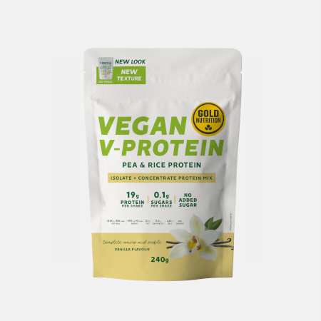 Vegan V-Protein Baunilha – 240g – Gold Nutrition