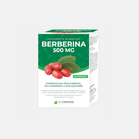 Berberina 500 mg – 90 cápsulas – Novo Horizonte