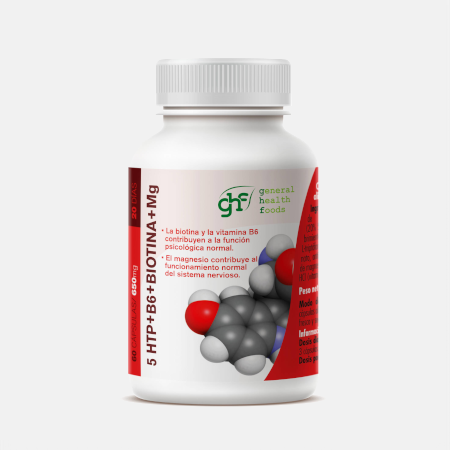 5 HTP + B6 + Biotina + Mg – 60 cápsulas – GHF