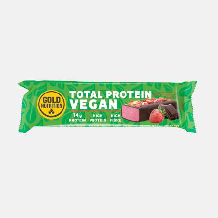 Total Protein Vegan Bar Chocolate e Morango – 46g – Gold Nutrition